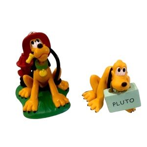Disney Lot Of 2 Pluto Figurines
